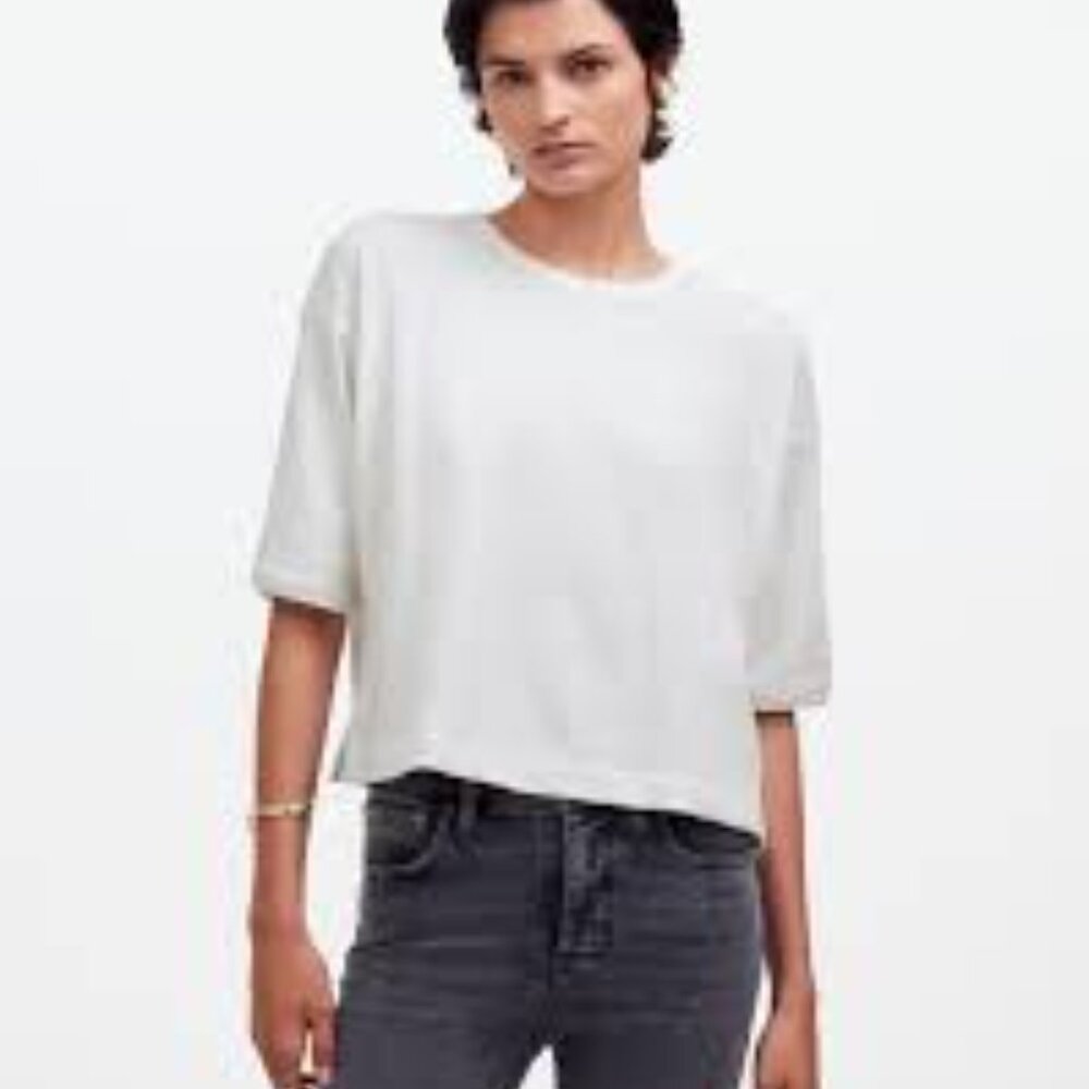 Madewell Relaxed Boxy Tee White Size Medium